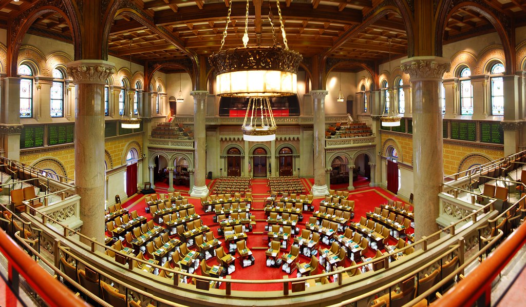 New York State Assembly Chamber, where the Adult Survivors Act must pass to become law