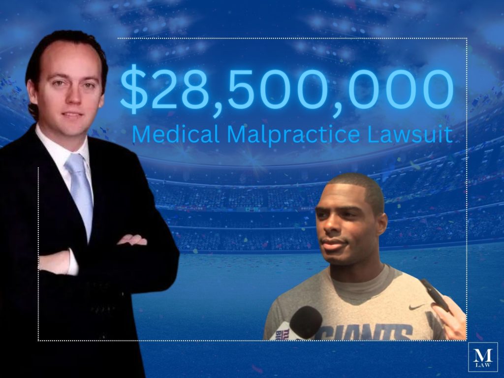 MIchael Cox New York Giants Merson Law Jordan Merson Medical Malpractice Lawsuit win