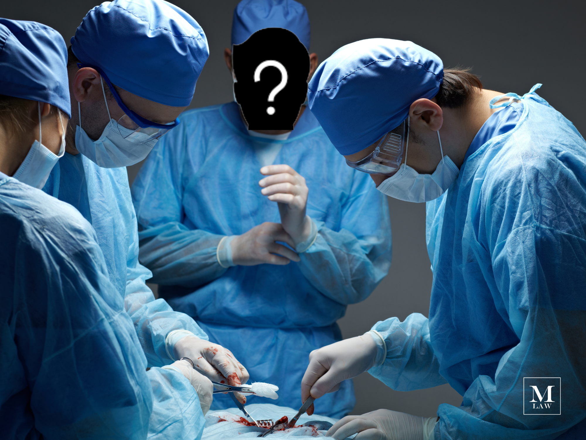 mystery surgeon performing a ghost surgery