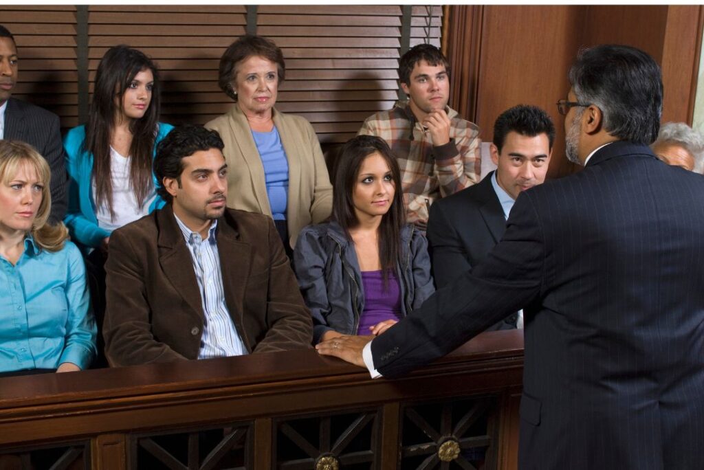 a jury at a medical malpractice trial