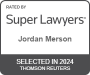 Jordan Merson Super Lawyers Thomson Reuters 2024 Badge