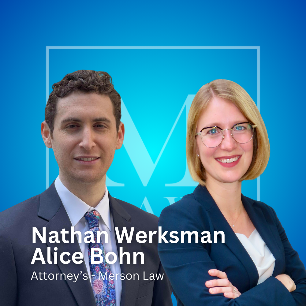 merson law lawyers Nathan Werksman, Alice Bohn